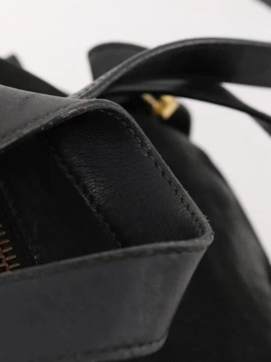 Salvatore Ferragamo Vara Ribbon Backpack Leather Black Gold Auth 172240 main image 9